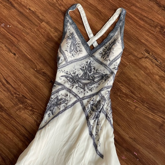 Vintage Beaded Silk Dress - Picture 7 of 17